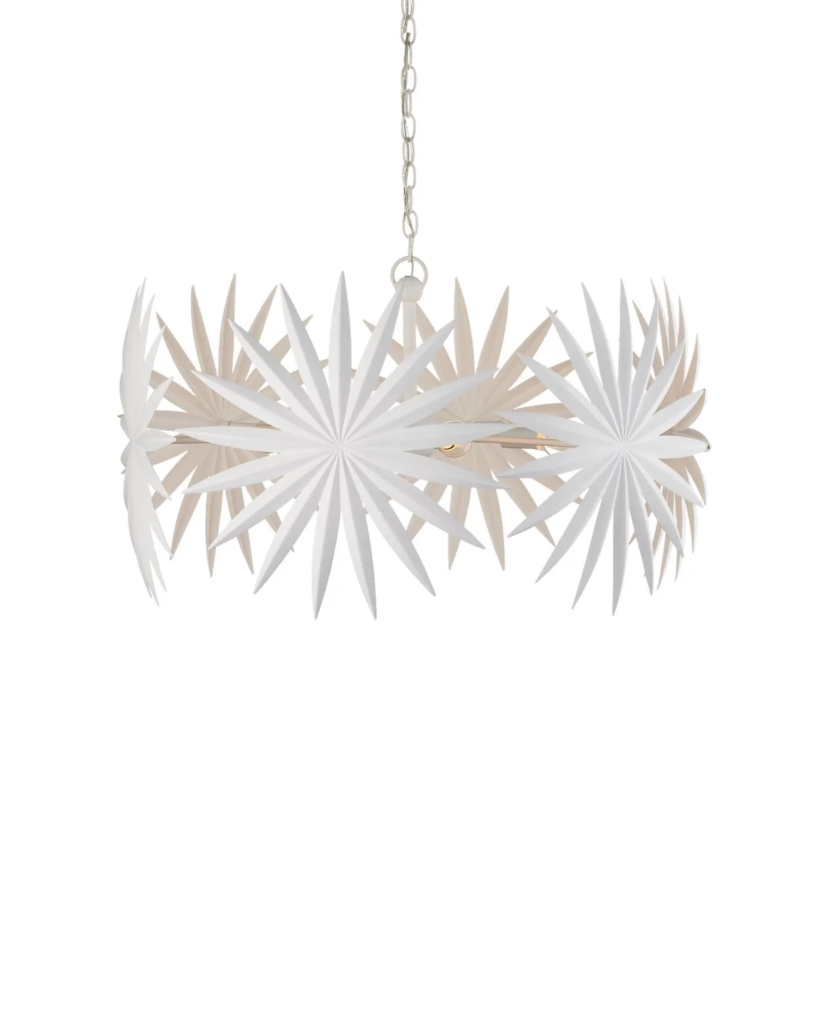Bismarkia Six Light Chandelier in Gesso White