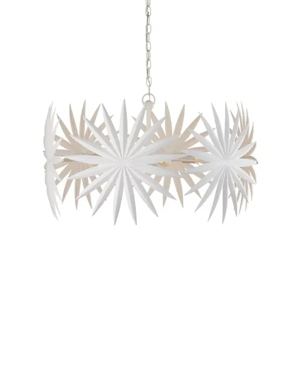Bismarkia Six Light Chandelier in Gesso White