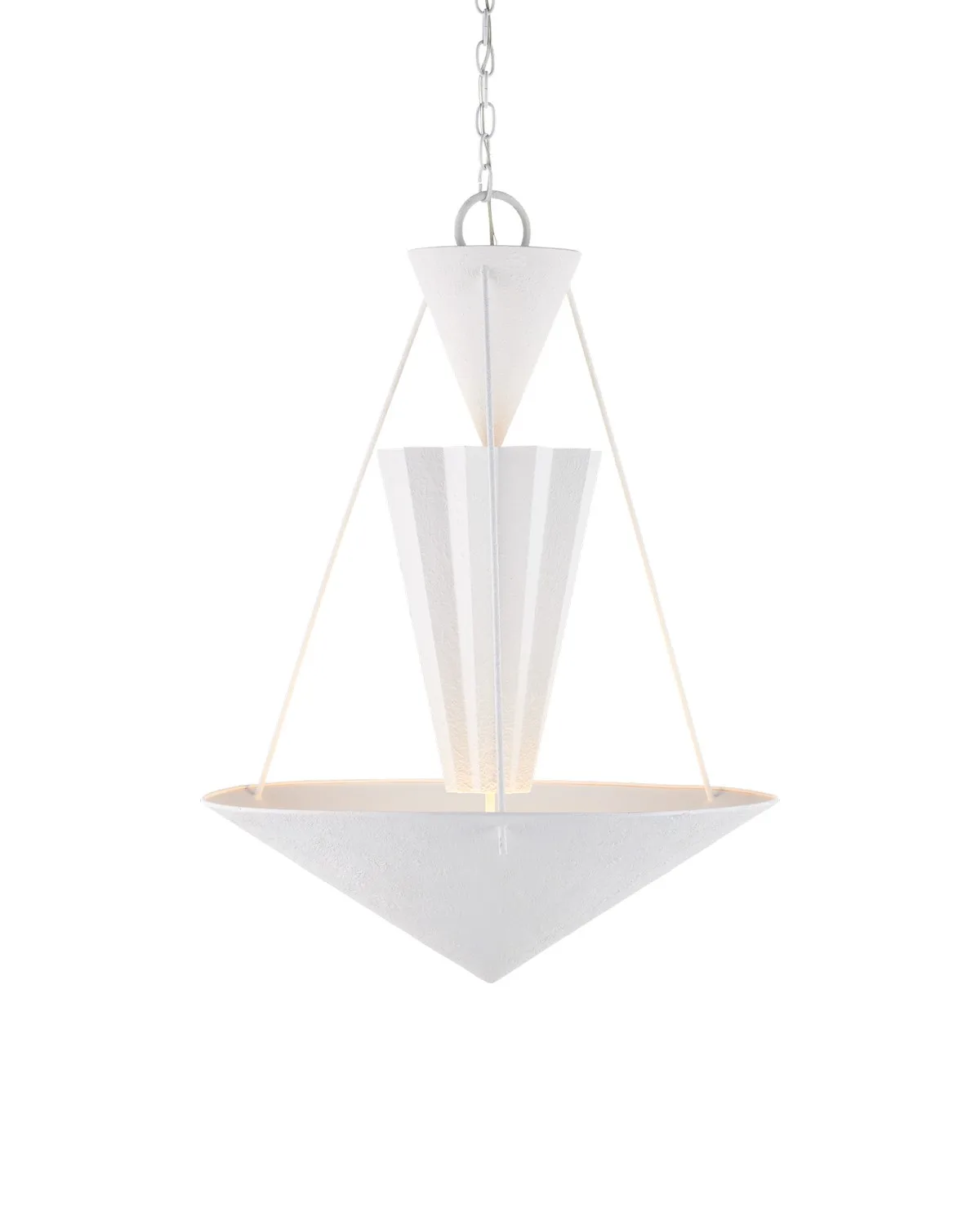 Empyrean One Light Chandelier in Yeso Blanco