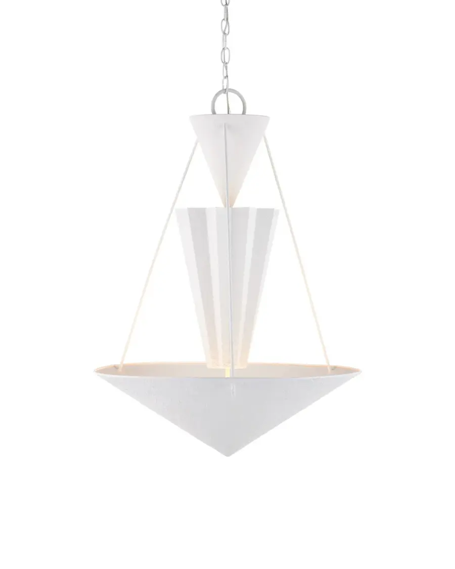 Empyrean One Light Chandelier in Yeso Blanco