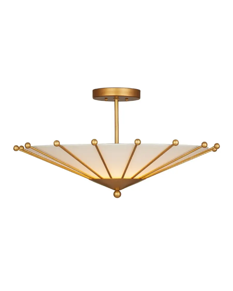 Epoch One Light Semi-Flush Mount in Contemporary Gold Leaf