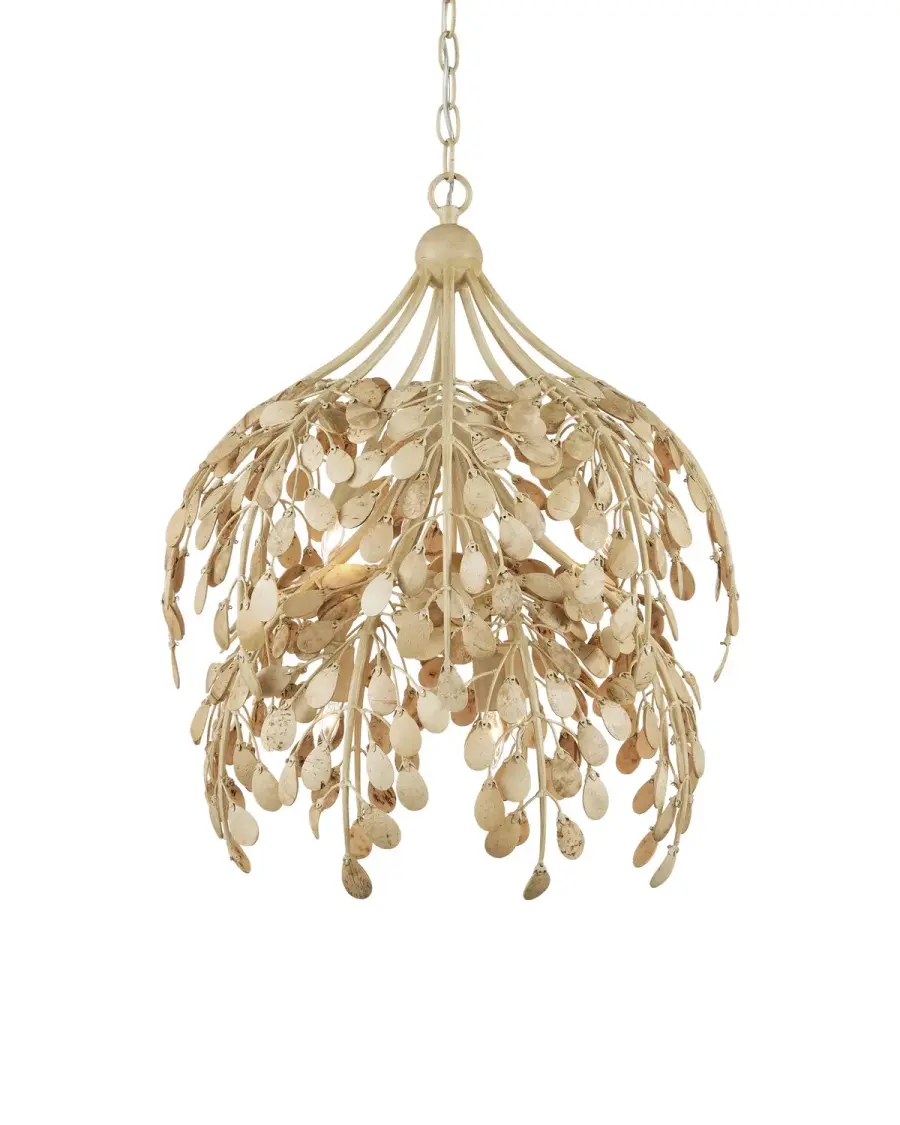 Maypan Six Light Pendant in Natural/Coco Cream