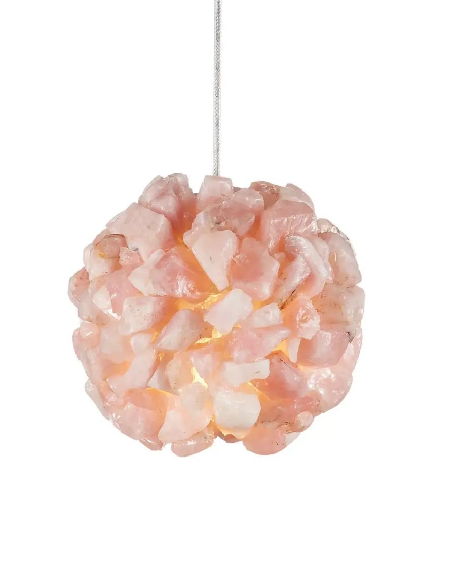 Clio Rose Quartz Pendant Light