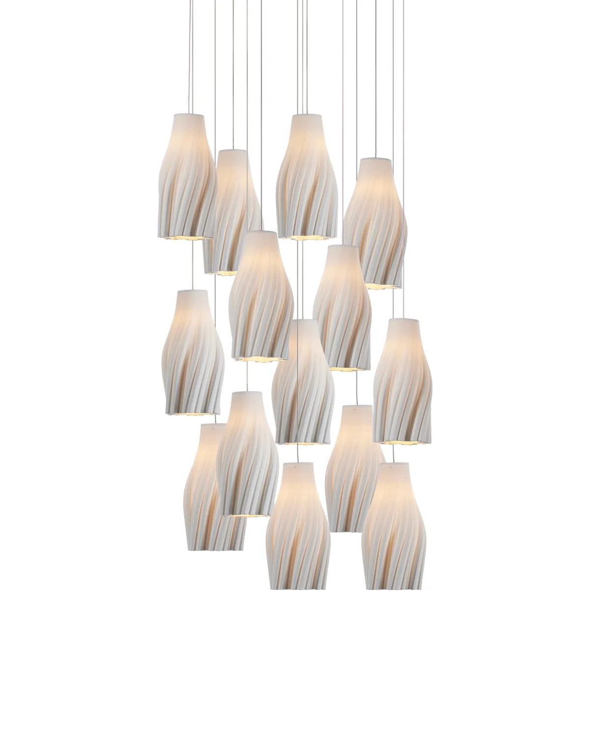 Posh 15-Light Round Multi-Drop Pendant