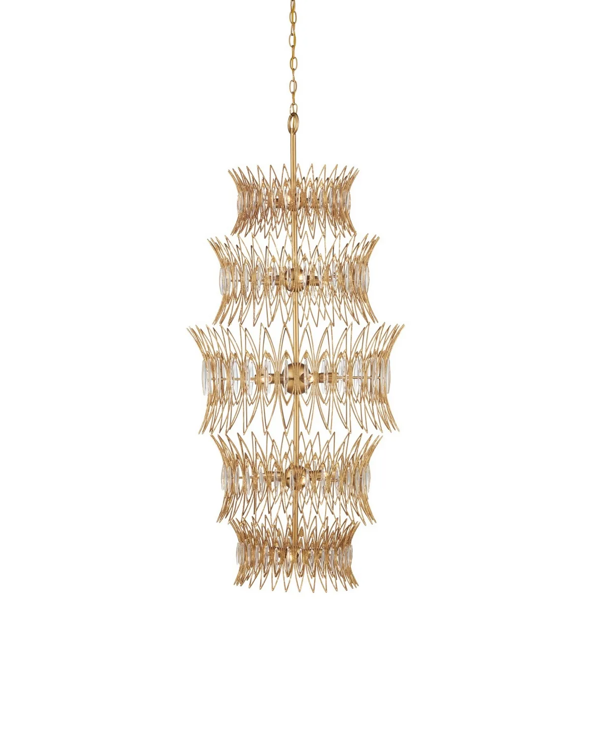 Marquise 18-Light Chandelier in Clear/Luxor Gold