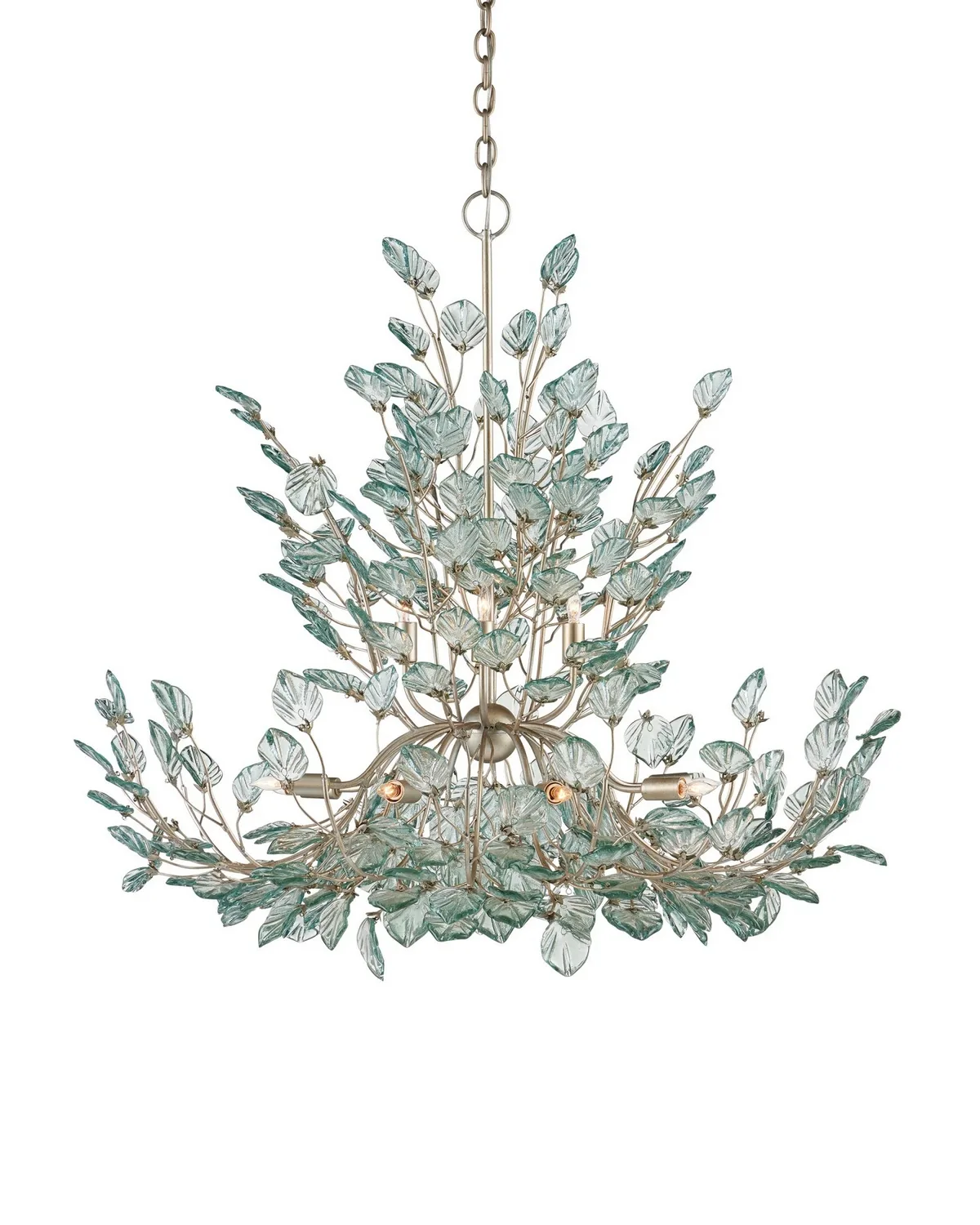 Baobab Large Chandelier in Contemporary Silver Leaf