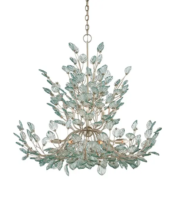 Baobab Large Chandelier in Contemporary Silver Leaf