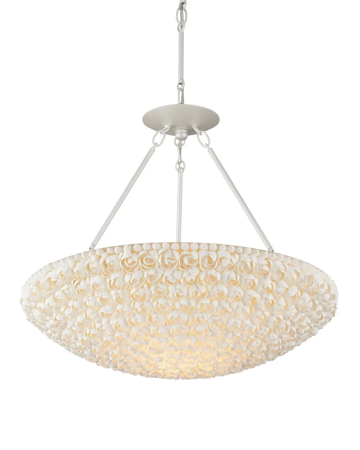 Virtu LED Chandelier in Natural/Pearlized White