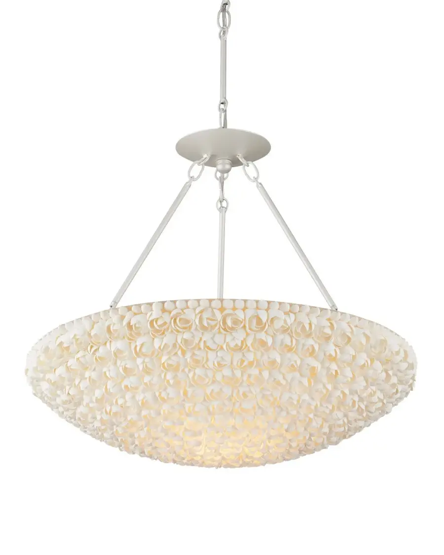 Virtu LED Chandelier in Natural/Pearlized White