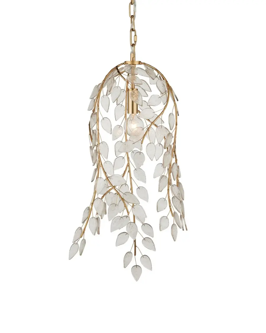 Banyan One Light Pendant in Antique Brass with Clear Glass