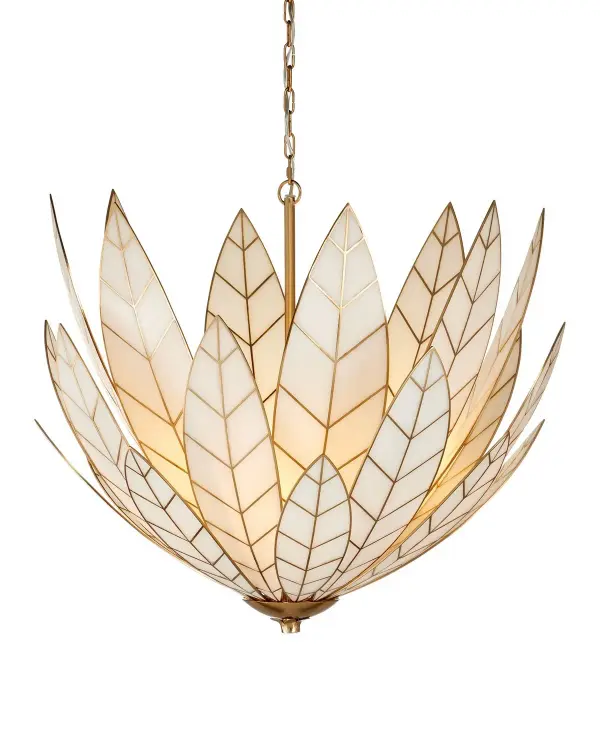 Lamina Three Light Chandelier in Antique Brass