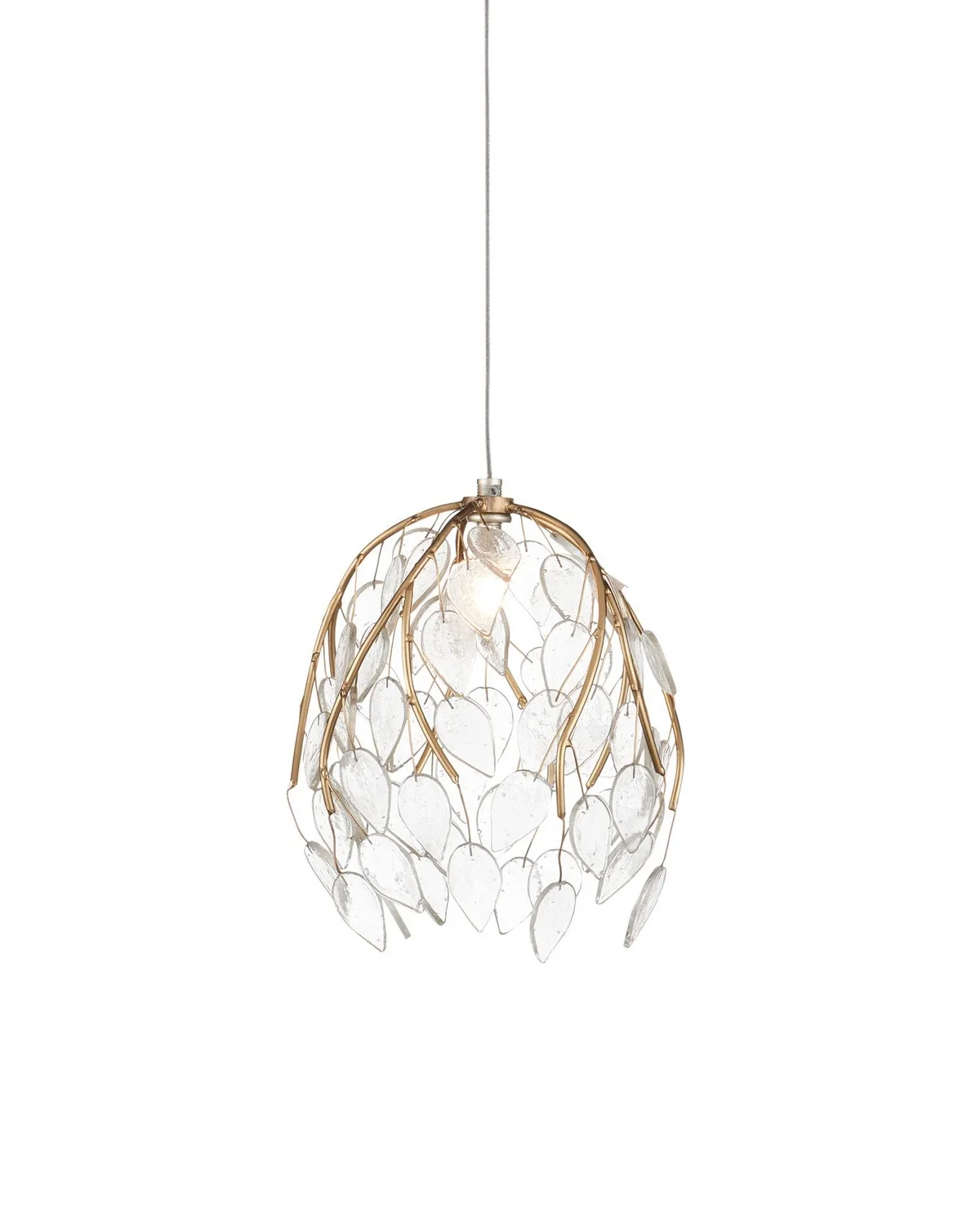 Banyan One Light Pendant in Antique Brass with Clear Glass