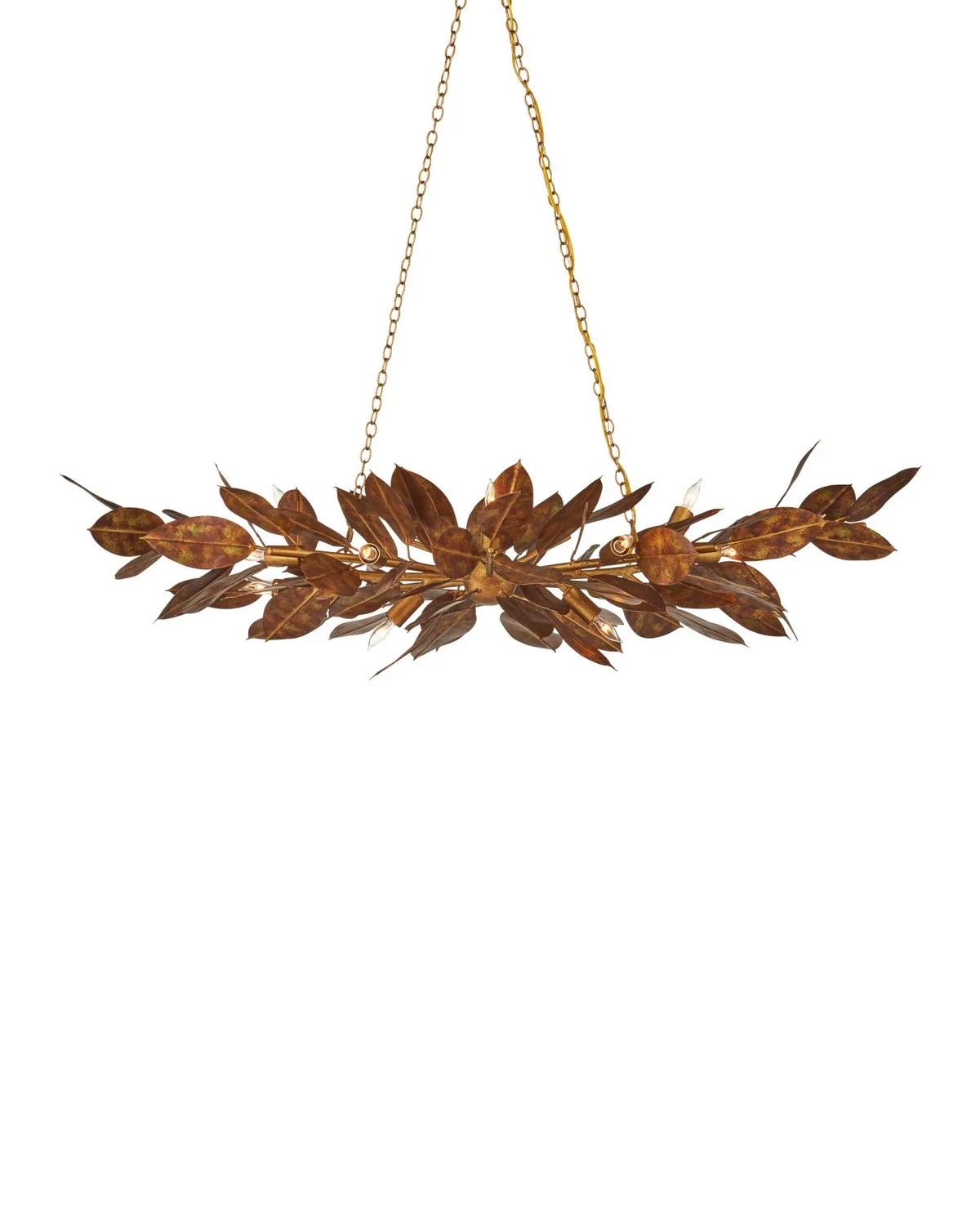 Weston 16-Light Oval Chandelier in Magnolia Leaf