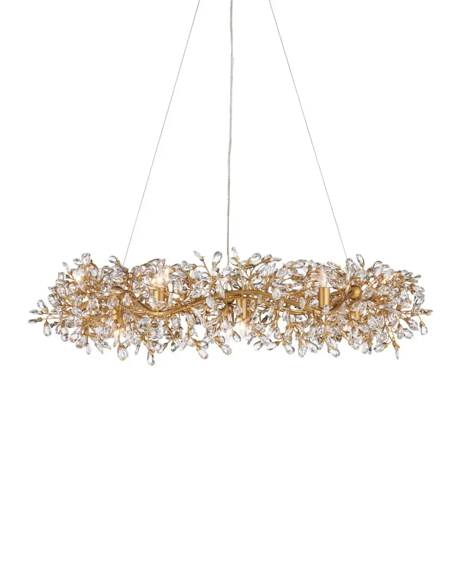 Crystal Bud Large Ring Chandelier