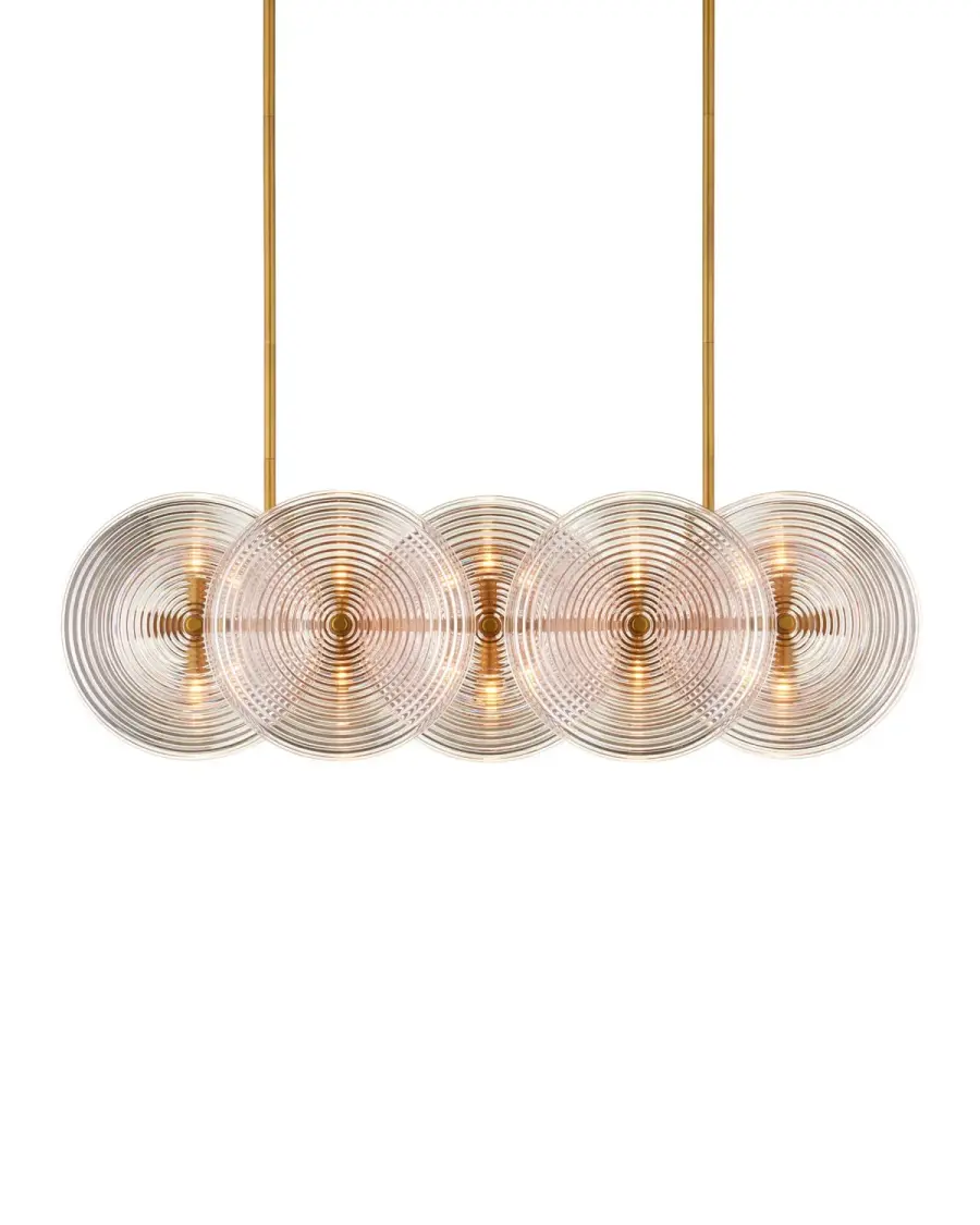Whirlwind Ten Light Rectangular Chandelier