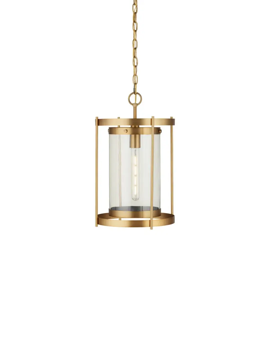 Pippin One Light Pendant in Antique Brass