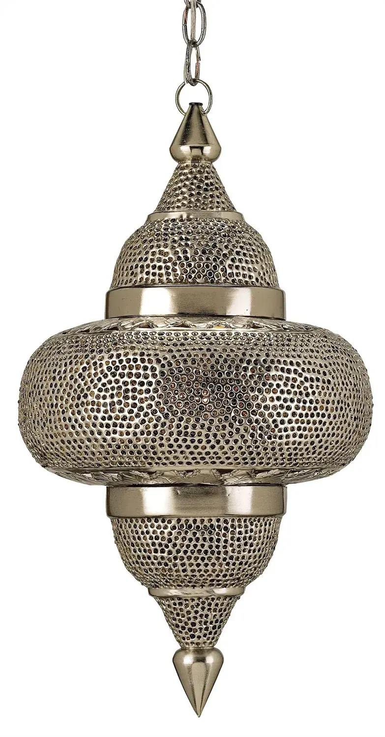 The Tangiers Nickel Pendant by Currey and Company