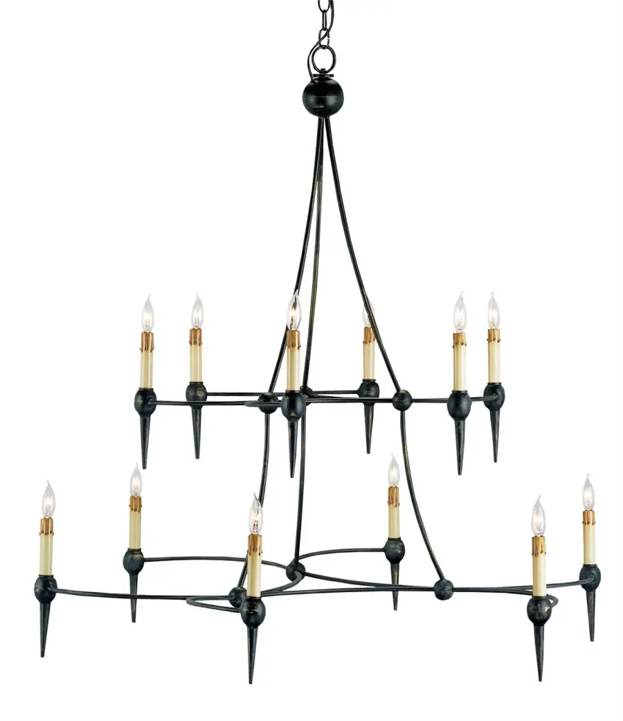 The Danielli Black Chandelier by Currey and Company