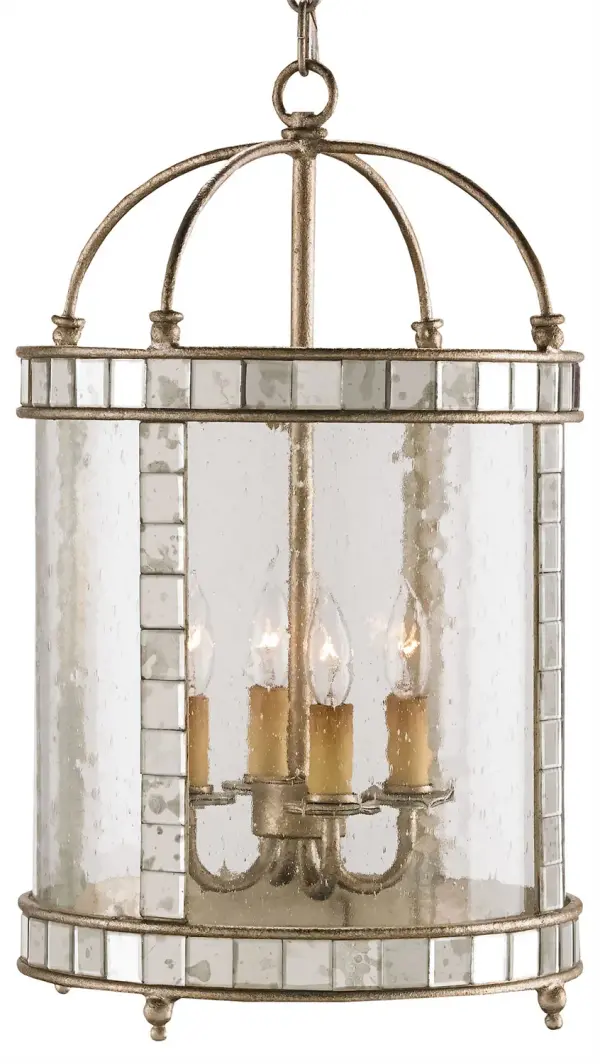 In Harlow Silver Leaf/Antique Mirror by Currey and Company from the Corsica Collection collection