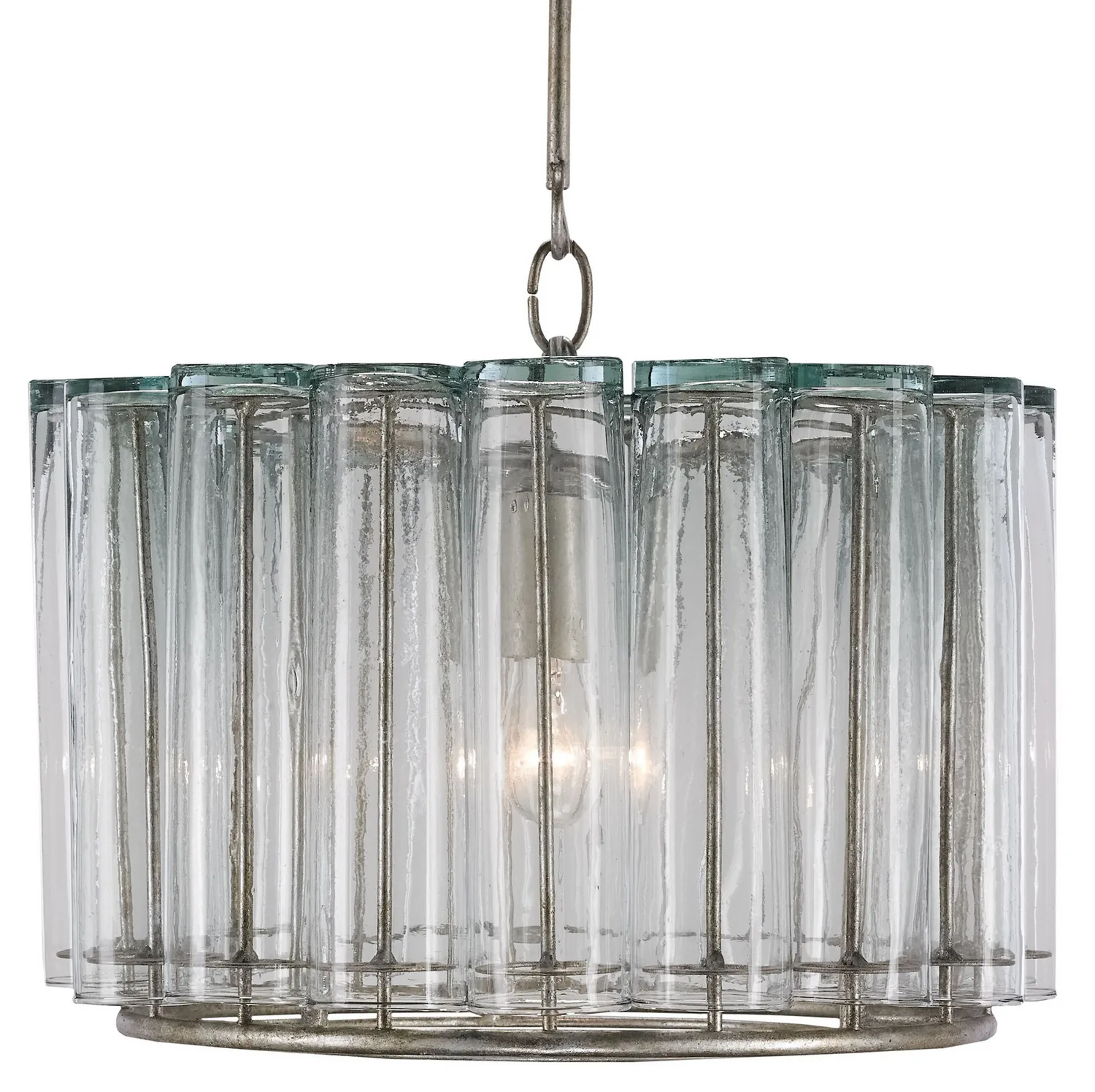Bevilacqua Collection One Light Pendant in Silver Leaf