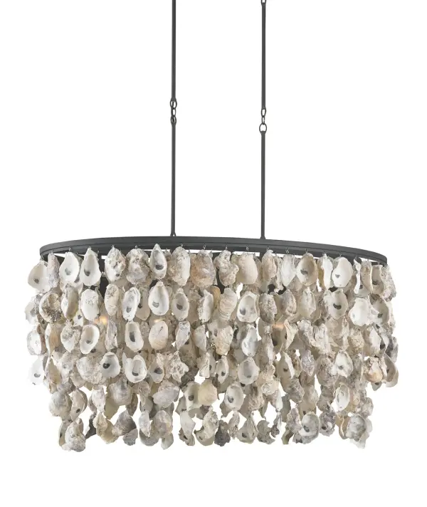 In Natural/Blacksmith by Currey and Company from the Oyster Shell Collection collection