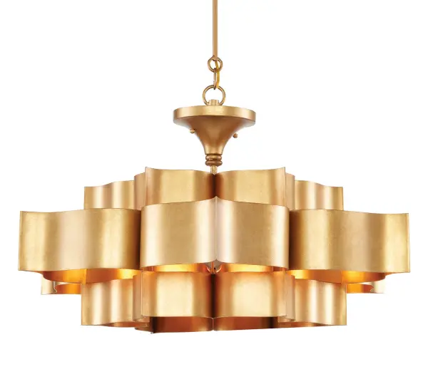 In Antique Gold Leaf by Currey and Company from the Grand Lotus Collection collection