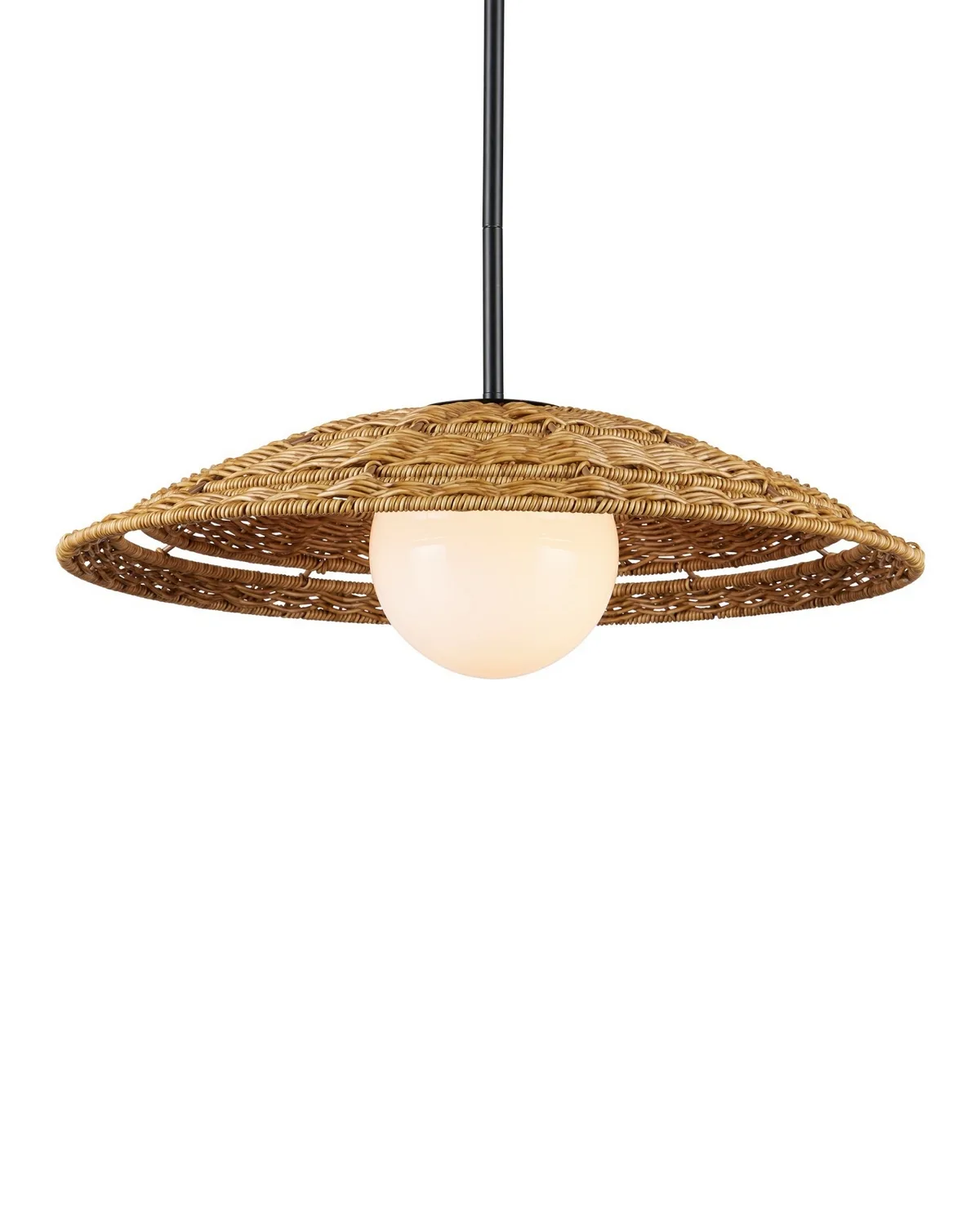 Barbary Small Outdoor Pendant in Natural Wicker