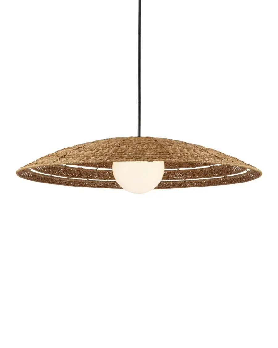 Barbary Outdoor Pendant in Natural Wicker