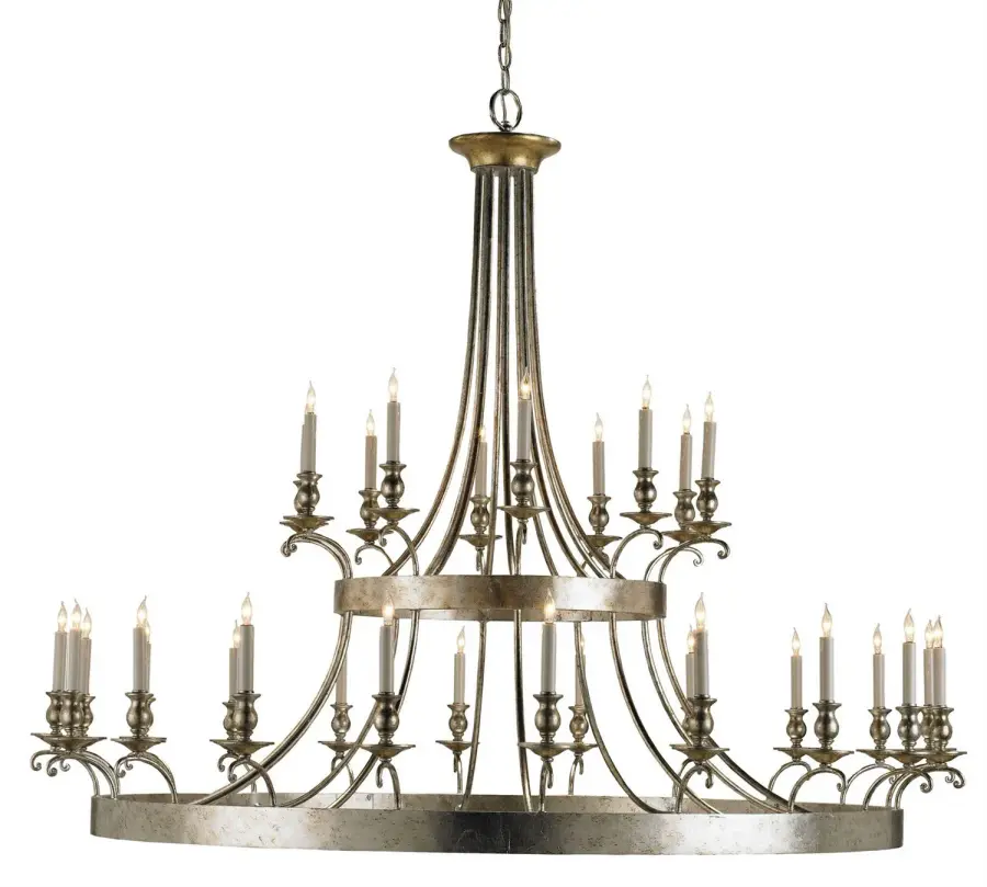The Lodestar Silver Chandelier by Currey and Company