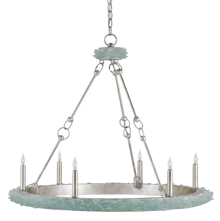 The Tidewater Silver Chandelier by Currey and Company