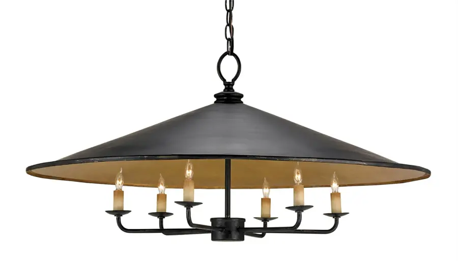 The Brussels Black Chandelier by Currey and Company