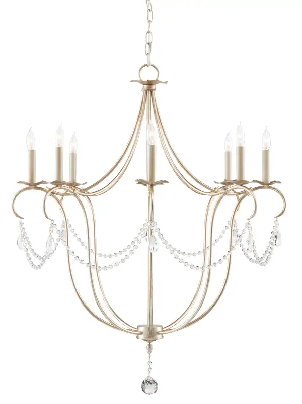 In Silver Leaf by Currey and Company from the Crystal Lights Collection collection