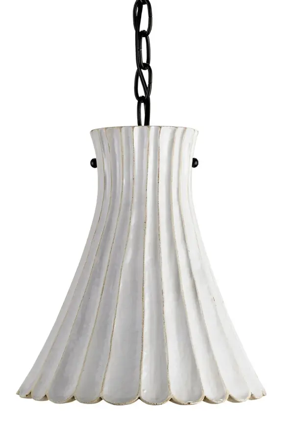 The Jazz White Pendant by Currey and Company
