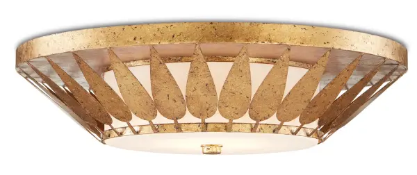 The Floris combines classic fluted detailing with modern LED efficiency in a sophisticated gold finish. Its compact 5.5-inch profile makes it ideal for rooms with standard ceiling heights while delivering warm, diffused light.