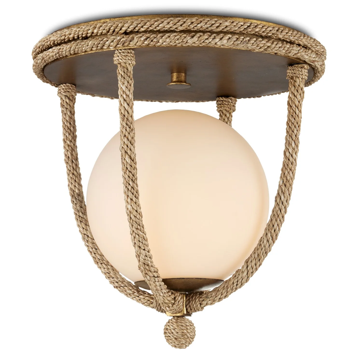 Passageway One Light Flush Mount in Natural/Dorado Gold/White
