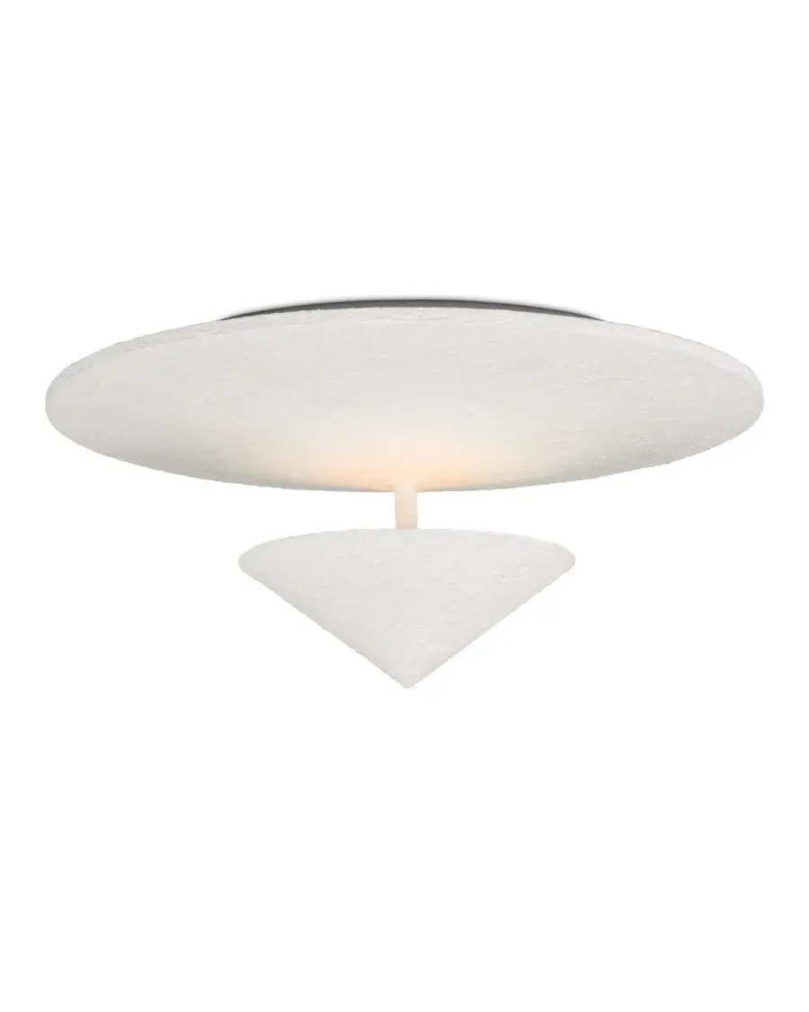 Empyrean One Light Flush Mount in Yeso Blanco