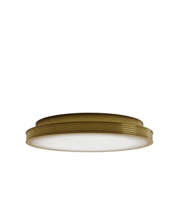 The Aydan combines warm brass tones with natural alabaster for a sophisticated, space-saving lighting solution. Its integrated LED provides efficient, dimmable illumination ideal for rooms with lower ceilings.