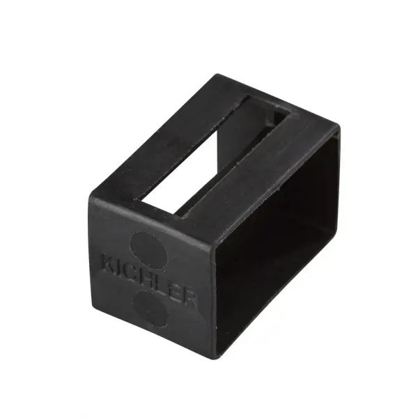 This aluminum end cap provides a clean, professional finish for U-channel LED tape light tracks. The unpainted black material offers durability and a seamless look for modern lighting installations.