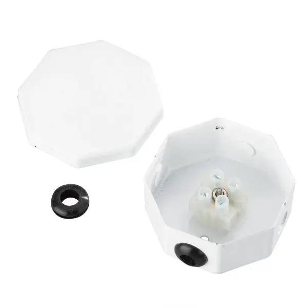 A compact aluminum splice box designed for connecting LED tape lights to Romex or wire up to 14 gauge. The white finish blends seamlessly with most installations, making it ideal for residential and light commercial applications.