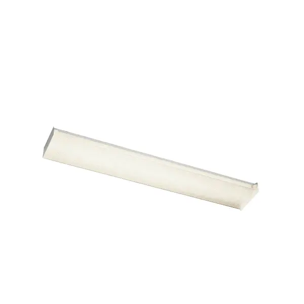 This sleek 48-inch flush mount delivers energy-efficient LED lighting in a clean white finish. ADA-compliant and damp-rated, it's ideal for kitchens, hallways, and commercial spaces requiring bright, uniform illumination.
