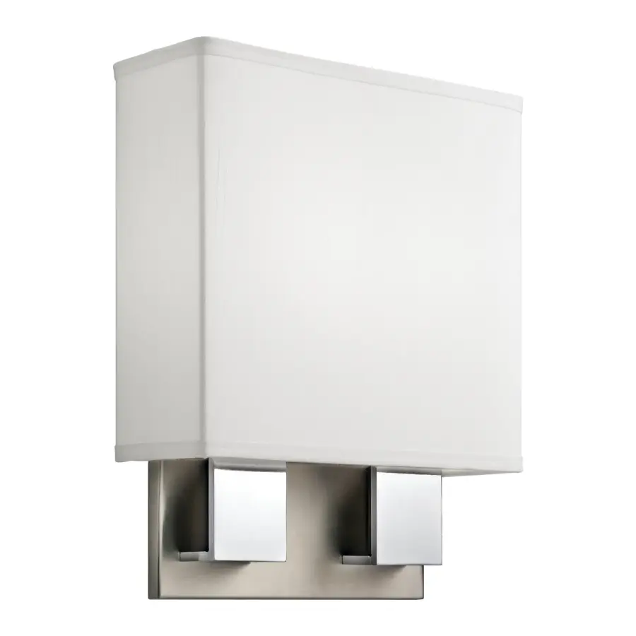 Santiago LED Wall Sconce in Brushed Nickel & Chrome