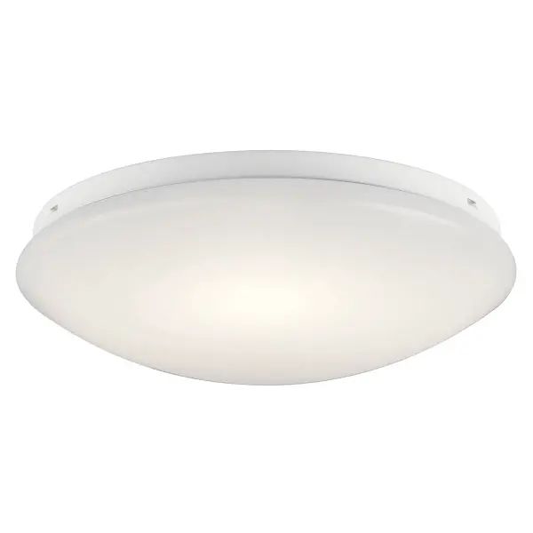 The Ceiling Space flush mount delivers 1470 lumens of warm 3000K light in a compact 14-inch profile. ADA-compliant, dimmable, and damp-rated, it's ideal for hallways, bedrooms, and commercial spaces requiring accessibility.