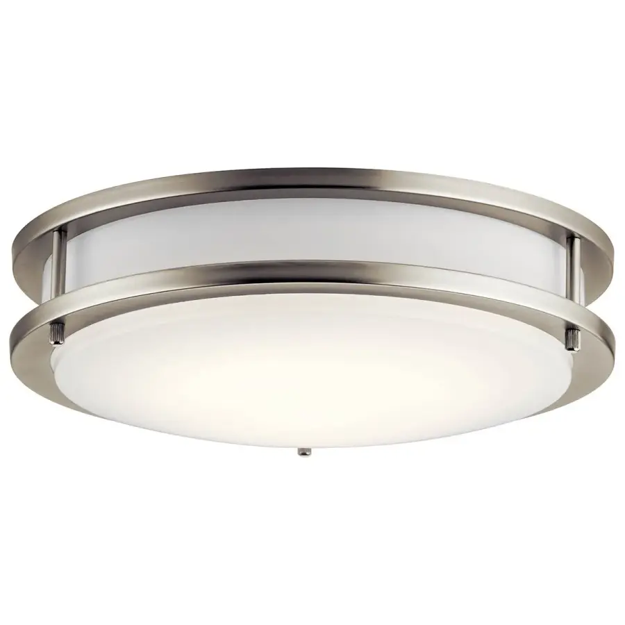 Brushed Nickel LED Flush Mount Ceiling Light - Image 1