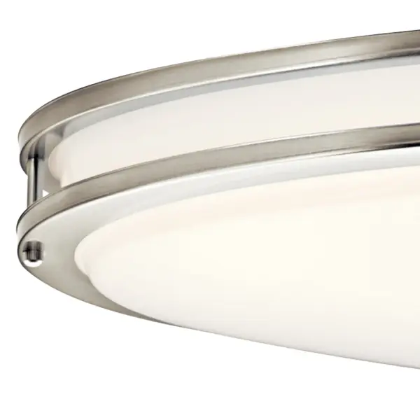 The Avon LED flush mount delivers exceptional illumination with 3750 lumens, perfect for kitchens, living rooms, and commercial spaces. Its sleek brushed nickel finish and integrated LED technology offer modern style with long-term efficiency. - alternate view