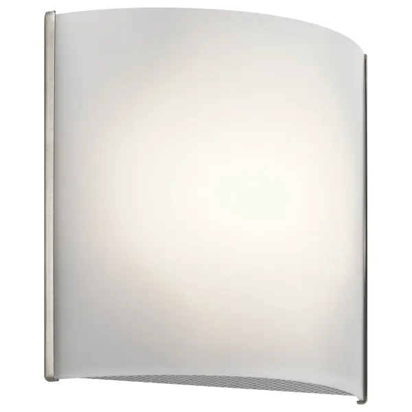 This compact wall sconce delivers modern simplicity with integrated LED technology. The brushed nickel finish and white acrylic diffuser create soft, even illumination ideal for bathrooms and hallways. Energy-efficient with 45,000-hour lifespan.