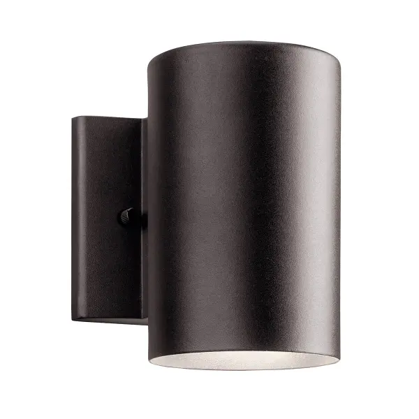 This compact cylinder wall sconce combines energy-efficient integrated LED technology with Dark Sky compliance, making it ideal for eco-conscious homeowners. The textured bronze finish adds subtle sophistication to contemporary exteriors.
