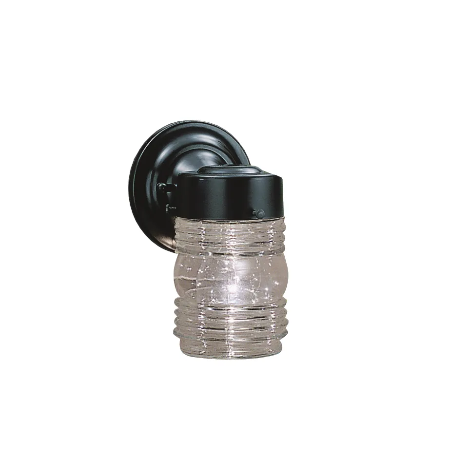 New Street Outdoor Wall Lantern in Black