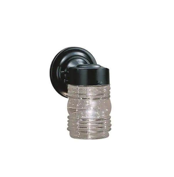 New Street Outdoor Wall Lantern in Black