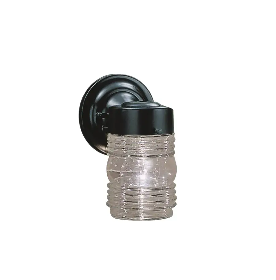 New Street Outdoor Wall Lantern in Black