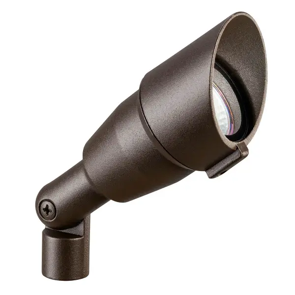 This compact 12V landscape spotlight delivers focused illumination for outdoor architectural features, pathways, and garden elements. Wet-rated construction ensures reliable performance in all weather conditions.